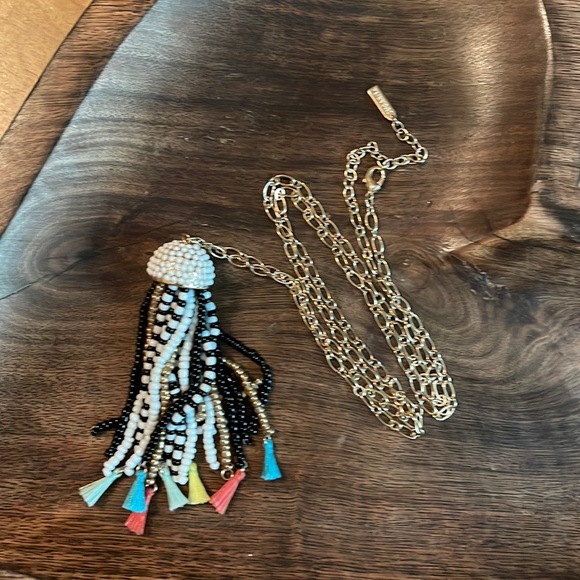Sugarfix by Baublebar Goldtone Multi Color Beaded Tassel Necklace - Picture 1 of 5
